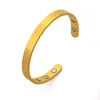 Popular pulsera de pareja transfronteriza europea y americana, joyería, superficie lisa de metal, magnética, ajustable, accesorios unisex