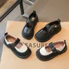 Zapatos de Cuero para Niña 2026 Primavera y Otoño Estilo Coreano Zapatos Individuales para Niños Moda Mary Jane Bloque de Color Zapatos de Princesa para Niña Pequeña