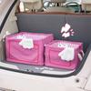 Cesta de almacenamiento para maletero de coche de felpa de gran capacidad, caja de almacenamiento para artículos diversos de coche, caja de almacenamiento para coche linda y divertida