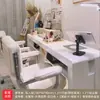 Conjunto de Mesa e Cadeira para Manicure Cadeira de Manicure Mesa de Manicure Estação de Manicure Simples Dupla Estilo Japonês Armário de Armazenamento para Manicure Armário de Exposição