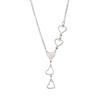 Colar de Aço Inoxidável Luxo Leve Elegante Exquisito Pingente em Forma de Coração Colar Moda Transfronteiriça Joias Femininas Presente