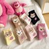 Calcetines de lana coral para mujer, nuevos calcetines de otoño e invierno para el hogar, calcetines de oso adorables, calcetines para dormir para mujer, calcetines Carto
