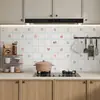 Pegatina Antigrasa de Dibujos Animados Pegatina para Pared de Cocina Pegatina para Pared de Estufa Campana Extractora Película Decorativa Impermeable Resistente a Altas Temperaturas