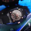 Relógio Masculino Transparente Moda Quadrado Vazado Fabricante Original Comércio Exterior High-End Casual Quartzo Silicone