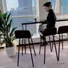 Mesa de Bar de Madera Maciza para Uso Doméstico, Mesa Larga Estrecha para Balcón, Mesa Estrecha junto a la Ventana, Mesa Alta para Tienda de Té de Leche, Mesa de Bar y Sillas Comerciales