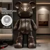 Padrão de Couro Urso Violento Ornamento de Chão Áudio Bluetooth Gabinete de TV Mesa Lateral de Sofá Presente de Inauguração Decoração de Casa