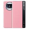 Funda de cuero para teléfono Huawei MateX3, cuero genuino Napa con patrón de agujeros, soporte para ventana inteligente X5, funda protectora