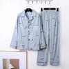Pijamas de Hombre Primavera y Otoño Manga Larga Delgadas Talla Grande Algodón Puro Hombre 2025 Nueva Ropa para Casa Otoño e Invierno