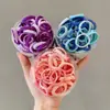 Goma elástica para el pelo de niños color lata encaje goma elástica para niñas banda elástica alta para el pelo cuerda para la cabeza de bebé