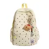 Mochila pequeña nueva estilo japonés de alta apariencia, fresca y dulce, en colores de caramelo con lunares, mochila linda para estudiantes de primaria de 3º a 6º grado