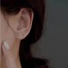 Aretes de Tornillo de Anillo Mobius de Plata de Ley S925 para Mujer, Aretes Modernos Elegantes y Versátiles, Aretes Mobius al por Mayor