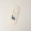 Meias de primavera e verão meias femininas meias curtas coreanas sem costura ultraleves de silicone de corte baixo meias sapatilha estilo Fair Isle meias invisíveis