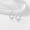 Plata esterlina S925 versión coreana de diamantes fila única de aretes de diamantes aretes círculo simple aretes de lujo ligero japoneses y coreanos fabricantes venta al por mayor