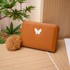 Mini Cartera para Mujer 2023 Carteras de Cuero Sentido Premium Bolso de Felpa Estilista Moño Monedero
