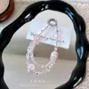 Cordón de Teléfono de Cadena Doble con Cristales y Cuentas Doradas con Efecto Cielo Estrellado Degradado, Cadena para Muñeca Antiperdida, Llavero y Accesorio para Bolso