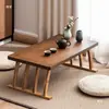 Mesa pequeña de mirador cama escritorio de computadora mesa de café tatami mesa baja para sentarse en el suelo repisa de ventana japonesa mesa kang mesa kang escritorio