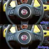 Adequado para 12-15 Fiat 500 Interior de Carro Modificado Conjunto de Volante de Fibra de Carbono Adesivos Decorativos
