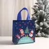 Serie Navideña Transfronteriza Papá Noel Hombre de Jengibre Bolsa No Tejida Bolso de Mano Bolsa de Empaque Bolsa de Regalo Navideño