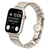 Adecuado para Apple Watch de 1ª a 11ª generación, correa de reloj de acero inoxidable con cierre de mariposa de una fila, correa de reloj de acero macizo para Apple