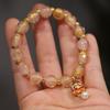 Pulsera de la Fortuna con Perlas de Agua Dulce Glaseadas y Lámina de Oro para Mujer, Joyería Cultural de Alta Gama, Cuentas Budistas, Pulsera, Joyería con Cuentas, Venta al por Mayor Más Vendida