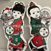 Guirlandas Atacado [Plástico Papel Espuma Formato de Pêssego Menino e Menina Dourados 35cm] Artesanato em Papel Feito à Mão