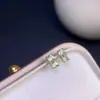 Brincos de Tarraxa de Peridoto Natural, Incrustados com Prata Esterlina 925, Banhados a Prata Esterlina 925, Tamanho da Pedra Principal 3*3mm
