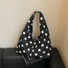 Nova Bolsa Tote de Bolinhas 2026 para Mulheres, Bolsa de Ombro Estilo Coreano de Grande Capacidade, Bolsa Casual Versátil e na Moda para o Dia a Dia