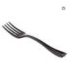 Garfo colher de plástico ps descartável para bolo garfo colher de sobremesa mini colher de pudim garfo para bolo lunar Prata