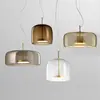 Lámpara de Araña de una Sola Cabeza para Restaurante Nórdico, Simple y Moderna, de Lujo Ligero, para Barra de Bar, Cafetería, Habitación Modelo, Mesita de Noche, Lámparas de Arte en Vidrio