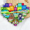Serie GuangxiLiuzhou Ciudad del Dragón Olla Rima Paisaje Lugar Escénico Imán para Refrigerador Souvenir Turístico Cultural y Creativo Pegatina Magnética