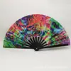 Venda Direta de Fábrica Grande Leque Tai Chi Kung Fu 33cm Estrutura de Bambu Superfície de Tecido Leque Sonoro Leque de Exercício Artes Marciais Leque Dobrável de Bambu