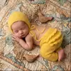 Novo produto transfronteiriço: Fantasia de dinossauro de mohair tricotada à mão para fotografia infantil, suéter para foto de bebê