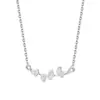 Collar de Hoja de Ginkgo para Mujer Plata de Ley S925 Lujo Accesible Colgante de Nicho Cadena Clavicular Elegante de Gama Alta Regalo de San Valentín