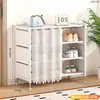 Zapatero estante de almacenamiento multicapa para el hogar simple entrada interior dormitorio espacio de alquiler ahorro de espacio apartamento pequeño zapatero
