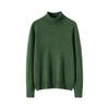 Suéter de Cachemira Pura 100% de Color Puro Otoño e Invierno 2024 para Mujer, Suéter de Cachemira de Cuello Alto, Ajuste Holgado Adelgazante, Suéter de Punto para Fondo