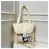 Bolsa Tote de Ombro Transfronteiriça Nova Estilo Japonês Duas Dimensões Caça-Estrelas Portátil Grande Capacidade Bolsa de Pano Fofa para Estudante e Trajeto