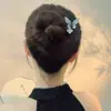 Horquilla de Sándalo en Forma de U de Mariposa Magnolia para Mujer, Nuevo Estilo Chino Antiguo Accesorio para el Cabello Hanfu, Horquilla de Flor Súper de Hada