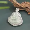 Pingente de Jadeíta Birmanesa Natural Grau A Colar Buda Maitreya para Homens e Mulheres, Luxo Leve, Estilos Diversos, Item 9148