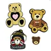 Chengyi Bordado de Computadora Peluche Bordado Oso Parche Grande Parche Termofusible para Planchar Parche de Accesorios para Ropa