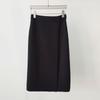 Oferta Especial Falda Midi Wrap de Acetato Negro Ol con Diseño de una Pieza, de Cintura Alta, Falda Recta con Caída