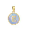Moda Europeia e Americana Transfronteiriça Nova Carta Inglesa Pingente Preto Óleo Gota Titânio Aço 18K Clássico All-match Colar Pingente