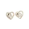 Pendientes de Corazón Dulce Estilo Coreano Transfronterizos, Pendientes Simples Entrelazados, Pendientes Elegantes con Borlas, Personalidad Versátil, Pendientes Retorcidos al por Mayor