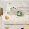 Sábana de Cama de Gasa de Doble Capa Grado Materno e Infantil Clase A Pieza Única Modelo Nuevo 2025 Juego de Tres Piezas para Cama Individual de Dormitorio Algodón Puro No Algodón 3