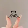Coreia do Sul Requintado Rhinestone Bow Grab Clip tamanho pequeno Shark Clip Bangs Clip Net Red Top Clip Half Clip Hairpin Headwear