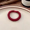 Elástico de Cabelo Laço Pérola Vermelha Novo 2025 Corda de Cabelo de Alta Qualidade Acessório de Cabelo Alta Elasticidade Ornamento de Coque para Cabelo Faixa de Cabelo