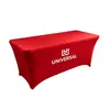 Fábrica de Toalhas de Mesa para Comércio Exterior Toalha de Mesa Elástica Capa de Mesa Capa de Mesa Colorida LOGO Publicidade Negócios Tecido Elástico Capa de Mesa Fábrica