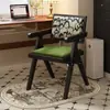 Silla de comedor estilo wabi-sabi, silla de uso doméstico de imitación madera, silla con respaldo de cojín suave estilo francés, silla para té de balcón, silla vintage Chandigarh