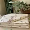 Corea del Sur Serie Mousse de Ganso Colcha Acolchada de Algodón para Cama Individual Lavable a Alta Temperatura Lavado a la Arena Antideslizante Colchoneta para Sábana Lavable a Máquina