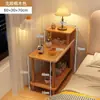 Mesita de Noche con Bordes Estrechos, Estante Pequeño de Almacenamiento Moderno y Sencillo, Mesita de Café Pequeña para Dormitorio, Popular para Niños, Sencillo para Uso en Alquiler