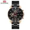 Reloj de Hombre Impermeable con Cadena de Acero Inoxidable y Correa de Acero, Multifuncional para Negocios, Deportes y Uso Casual, Set de Dos Piezas